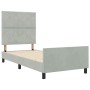 Estructura de cama Gris claro 90 x 200 cm Terciopelo