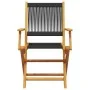 Set de comedor jardín 5 pzas polipropileno madera maciza negro by vidaXL, Garden sets - Ref: Foro24-3281817, Price: 359,49 €,...