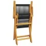Set de comedor jardín 5 pzas polipropileno madera maciza negro by vidaXL, Garden sets - Ref: Foro24-3281817, Price: 359,49 €,...