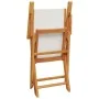 Set de comedor de jardín 5 pzas tela madera maciza blanco crema by vidaXL, Garden sets - Ref: Foro24-3281820, Price: 315,04 €...