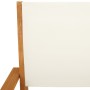 Set de comedor de jardín 5 pzas tela madera maciza blanco crema by vidaXL, Garden sets - Ref: Foro24-3281820, Price: 327,93 €...