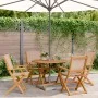 Set de comedor de jardín 5 pzas tela madera maciza gris taupe de vidaXL, Conjuntos de jardín - Ref: Foro24-3281822, Precio: 3...