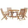 Set de comedor de jardín 5 pzas tela madera maciza gris taupe von vidaXL, Gartensets - Ref: Foro24-3281822, Preis: 392,58 €, ...