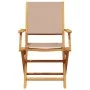 Set de comedor de jardín 5 pzas tela madera maciza gris taupe de vidaXL, Conjuntos de jardín - Ref: Foro24-3281822, Precio: 3...