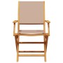 Set de comedor de jardín 5 pzas tela madera maciza gris taupe by vidaXL, Garden sets - Ref: Foro24-3281834, Price: 407,21 €, ...