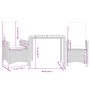 Sillas y mesita de jardín con cojines 3 piezas ratán PE gris von vidaXL, Gartensets - Ref: Foro24-3276843, Preis: 300,09 €, R...