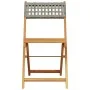 Set de comedor de jardín 5 piezas ratán PE madera maciza gris von vidaXL, Gartensets - Ref: Foro24-3281779, Preis: 251,12 €, ...