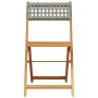 Set de comedor de jardín 5 piezas ratán PE madera maciza gris von vidaXL, Gartensets - Ref: Foro24-3281779, Preis: 279,06 €, ...