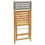 Set de comedor de jardín 5 piezas ratán PE madera maciza gris von vidaXL, Gartensets - Ref: Foro24-3281779, Preis: 251,12 €, ...