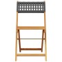 Set de comedor de jardín 5 pzas ratán PE madera maciza negro by vidaXL, Garden sets - Ref: Foro24-3281766, Price: 268,81 €, D...