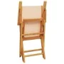 Juego de bistro de 3 piezas tela y madera maciza bej by vidaXL, Garden sets - Ref: Foro24-3281883, Price: 200,81 €, Discount: %