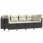 Set de muebles de jardín 5 pzas y cojines ratán sintético negro by vidaXL, Garden sets - Ref: Foro24-3261521, Price: 351,81 €...