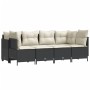 Set de muebles de jardín 5 pzas y cojines ratán sintético negro by vidaXL, Garden sets - Ref: Foro24-3261521, Price: 335,21 €...