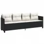 Set de muebles de jardín 5 pzas y cojines ratán sintético negro by vidaXL, Garden sets - Ref: Foro24-3261521, Price: 351,81 €...