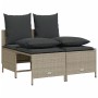 Set de sofás jardín y cojines 5 pzas ratán sintético gris claro by vidaXL, Garden sets - Ref: Foro24-3261556, Price: 445,01 €...