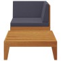 Muebles de jardín 2 piezas con cojines madera maciza de acacia