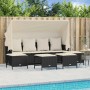 Gartenmöbel-Set 5-teilig mit schwarzen Polstern aus synthetischem Rattan von vidaXL, Gartensets - Ref: Foro24-3261563, Preis:...