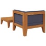 Muebles de jardín 2 piezas con cojines madera maciza de acacia