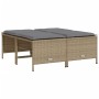 Juego de sofás jardín con cojines 5 pzas ratán sintético beige by vidaXL, Garden sets - Ref: Foro24-3261542, Price: 362,95 €,...