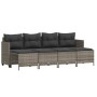 Juego de sofás jardín con cojines 5 pzas ratán sintético gris by vidaXL, Garden sets - Ref: Foro24-3261535, Price: 321,67 €, ...