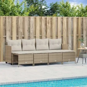 Juego de sofás jardín con cojines 5 pzas ratán sintético beige by vidaXL, Garden sets - Ref: Foro24-3261537, Price: 331,31 €,...