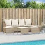 Juego de sofás jardín con cojines 5 pzas ratán sintético beige by vidaXL, Garden sets - Ref: Foro24-3261561, Price: 345,32 €,...