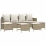 Juego de sofás jardín con cojines 5 pzas ratán sintético beige by vidaXL, Garden sets - Ref: Foro24-3261561, Price: 345,32 €,...