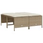 Gartensofa-Set mit 5-teiligen Kissen aus synthetischem Rattan in Beige. von vidaXL, Gartensets - Ref: Foro24-3261561, Preis: ...