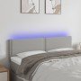 Cabecero con LED de tela gris claro 144x5x78/88 cm en Cabeceros y pies de cama | Comprar online en Foro24