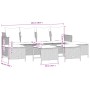 Gartensofa-Set mit 5-teiligen Kissen aus synthetischem Rattan in Beige. von vidaXL, Gartensets - Ref: Foro24-3261561, Preis: ...