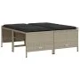 Set de sofás jardín y cojines 5 pzas ratán sintético gris claro by vidaXL, Garden sets - Ref: Foro24-3261568, Price: 381,23 €...