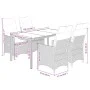 Gartenmöbel-Set, 5-teilig, mit schwarzen Polstern aus synthetischem Rattan von vidaXL, Gartensets - Ref: Foro24-3276694, Prei...
