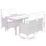 Gartenmöbel-Set, 5-teilig, mit schwarzen Polstern aus synthetischem Rattan von vidaXL, Gartensets - Ref: Foro24-3276694, Prei...