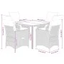 Set de muebles jardín 5 pzas con cojines ratán sintético negro de vidaXL, Conjuntos de jardín - Ref: Foro24-3276680, Precio: ...