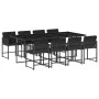 9-piece garden dining set and black synthetic rattan cushions by vidaXL, Garden sets - Ref: Foro24-3211459, Price: 560,76 €, ...