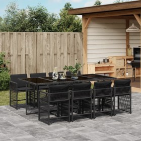 9-piece garden dining set and black synthetic rattan cushions by vidaXL, Garden sets - Ref: Foro24-3211639, Price: 529,01 €, ...