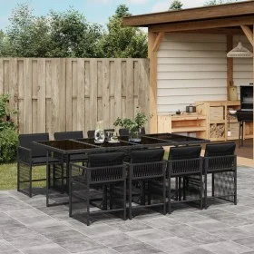 9-piece garden dining set and black synthetic rattan cushions by vidaXL, Garden sets - Ref: Foro24-3211639, Price: 607,36 €, ...