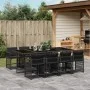 9-piece garden dining set and black synthetic rattan cushions by vidaXL, Garden sets - Ref: Foro24-3211639, Price: 607,36 €, ...