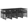 9-piece garden dining set and black synthetic rattan cushions by vidaXL, Garden sets - Ref: Foro24-3211639, Price: 607,36 €, ...