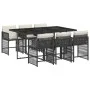 7-piece garden dining set and black synthetic rattan cushions by vidaXL, Garden sets - Ref: Foro24-3211626, Price: 468,03 €, ...