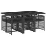 7-piece garden dining set and black synthetic rattan cushions by vidaXL, Garden sets - Ref: Foro24-3211626, Price: 468,03 €, ...