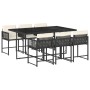 7-piece garden dining set and black synthetic rattan cushions by vidaXL, Garden sets - Ref: Foro24-3211446, Price: 337,93 €, ...