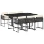 7-piece garden dining set and black synthetic rattan cushions by vidaXL, Garden sets - Ref: Foro24-3211446, Price: 429,66 €, ...