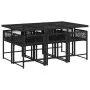 7-piece garden dining set and black synthetic rattan cushions by vidaXL, Garden sets - Ref: Foro24-3211446, Price: 429,66 €, ...