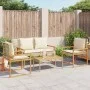 Gartenmöbel-Set mit beigem Kissenmix, 4-teilig, PE-Rattan von vidaXL, Gartensets - Ref: Foro24-365859, Preis: 242,76 €, Rabat...