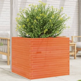 Jardinera madera maciza de pino marrón cera 80x80x68,5 cm de vidaXL, Maceteros y jardineras - Ref: Foro24-3282481, Precio: 26...