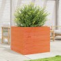 Solid wax brown pine wood planter 80x80x68.5 cm by vidaXL, Pots and planters - Ref: Foro24-3282481, Price: 266,09 €, Discount: %