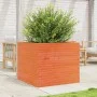 Solid wax brown pine wood planter 80x80x68.5 cm by vidaXL, Pots and planters - Ref: Foro24-3282481, Price: 262,67 €, Discount: %