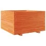 Solid wax brown pine wood planter 80x80x49.5 cm by vidaXL, Pots and planters - Ref: Foro24-3282531, Price: 208,74 €, Discount: %