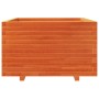 Solid wax brown pine wood planter 80x80x49.5 cm by vidaXL, Pots and planters - Ref: Foro24-3282531, Price: 211,44 €, Discount: %
